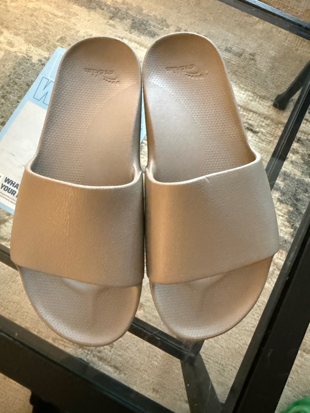 Archie’s Slip-On Women's Slides in taupe Beige - Comfortable Everyday Sandals